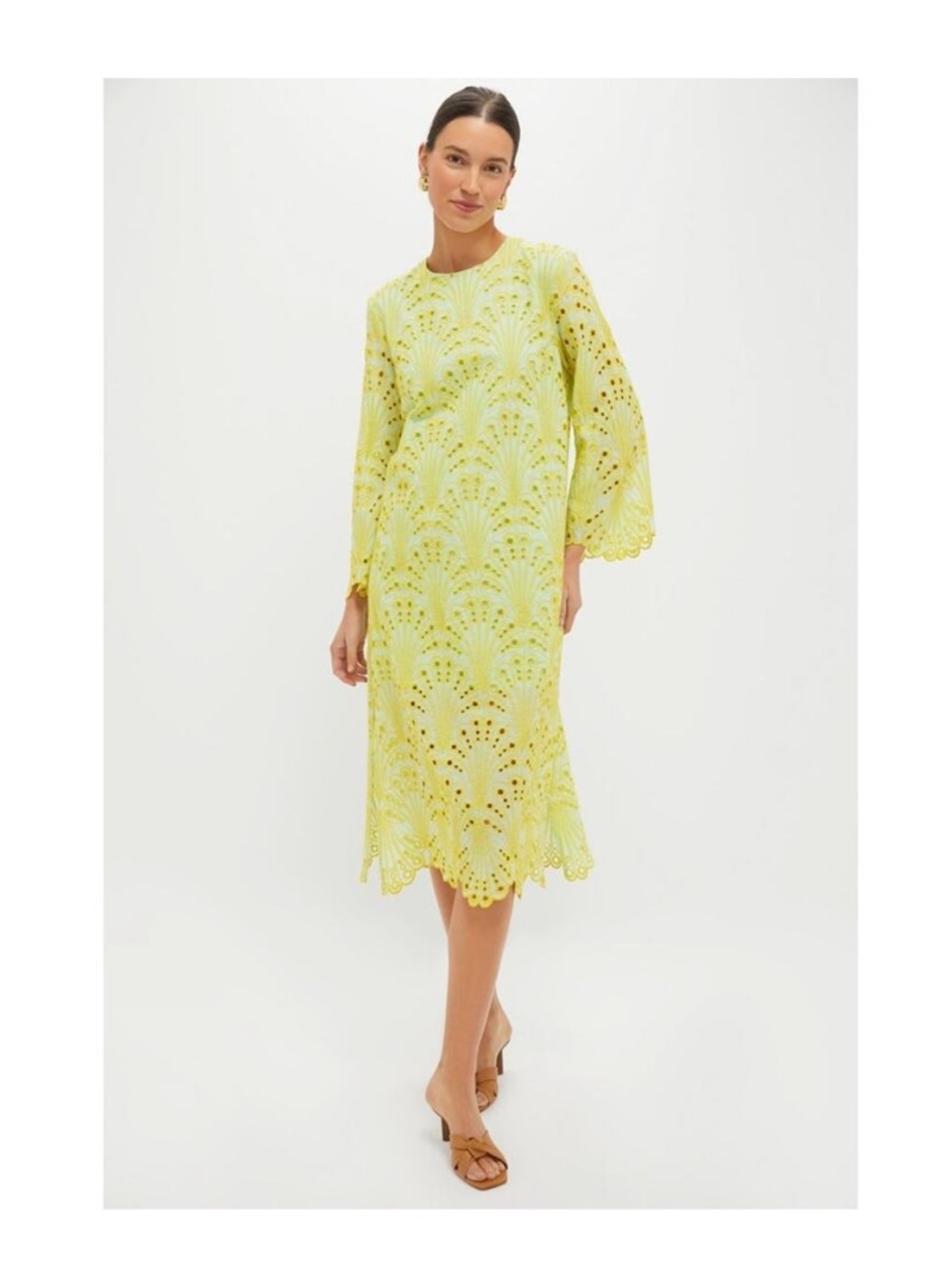 NWOT Tuclernuck Mint and Mimosa Eyelet Jamie Dress